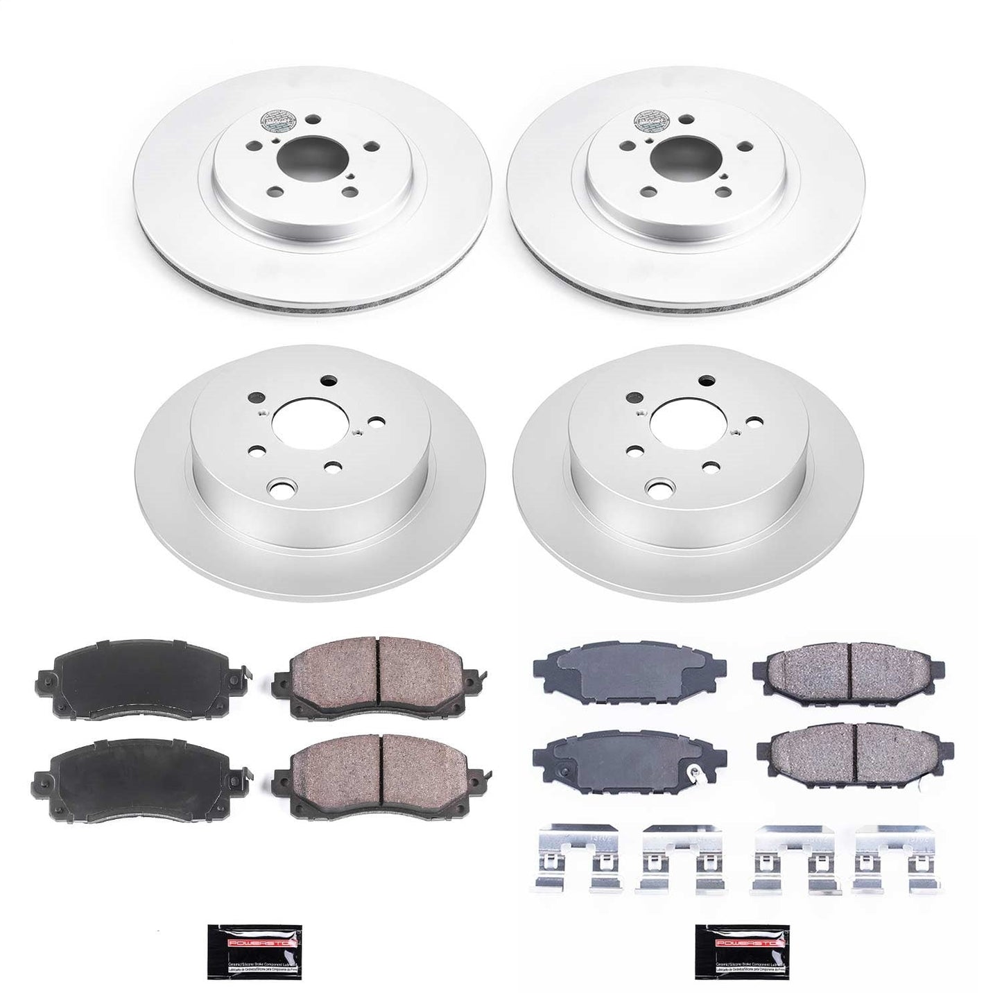 PowerStop Front & Rear Z17 Evolution Geomet Coated Brake Kit | Subaru Crosstrek (18) (CRK7927)