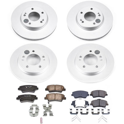 PowerStop Front & Rear Z17 Evolution Geomet Coated Brake Kit | Hyundai Ioniq (17) (CRK7929)