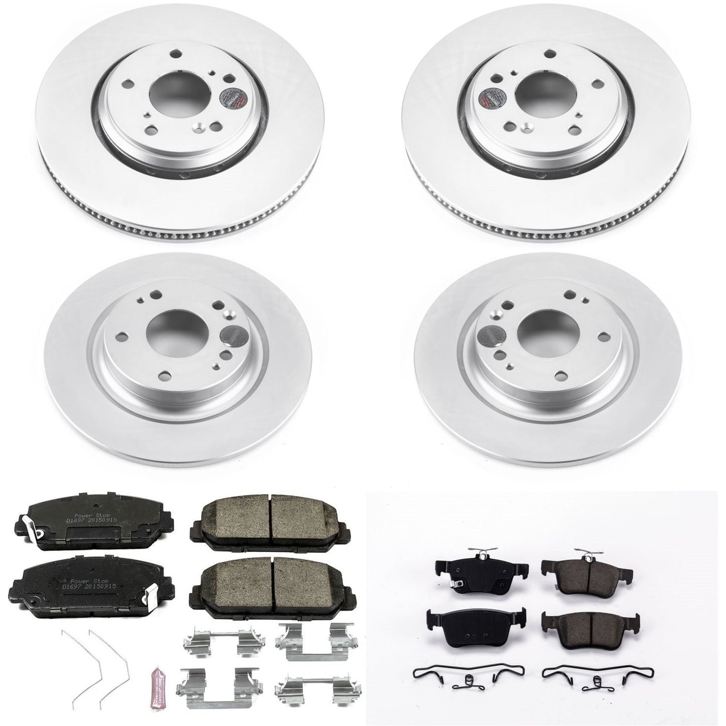 PowerStop Front & Rear Z17 Evolution Geomet Coated Brake Kit | Honda Civic (17-19) (CRK7935)