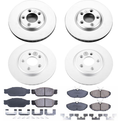 PowerStop Front & Rear Z17 Evolution Geomet Coated Brake Kit | Lincoln LS (00-06) (CRK7937)