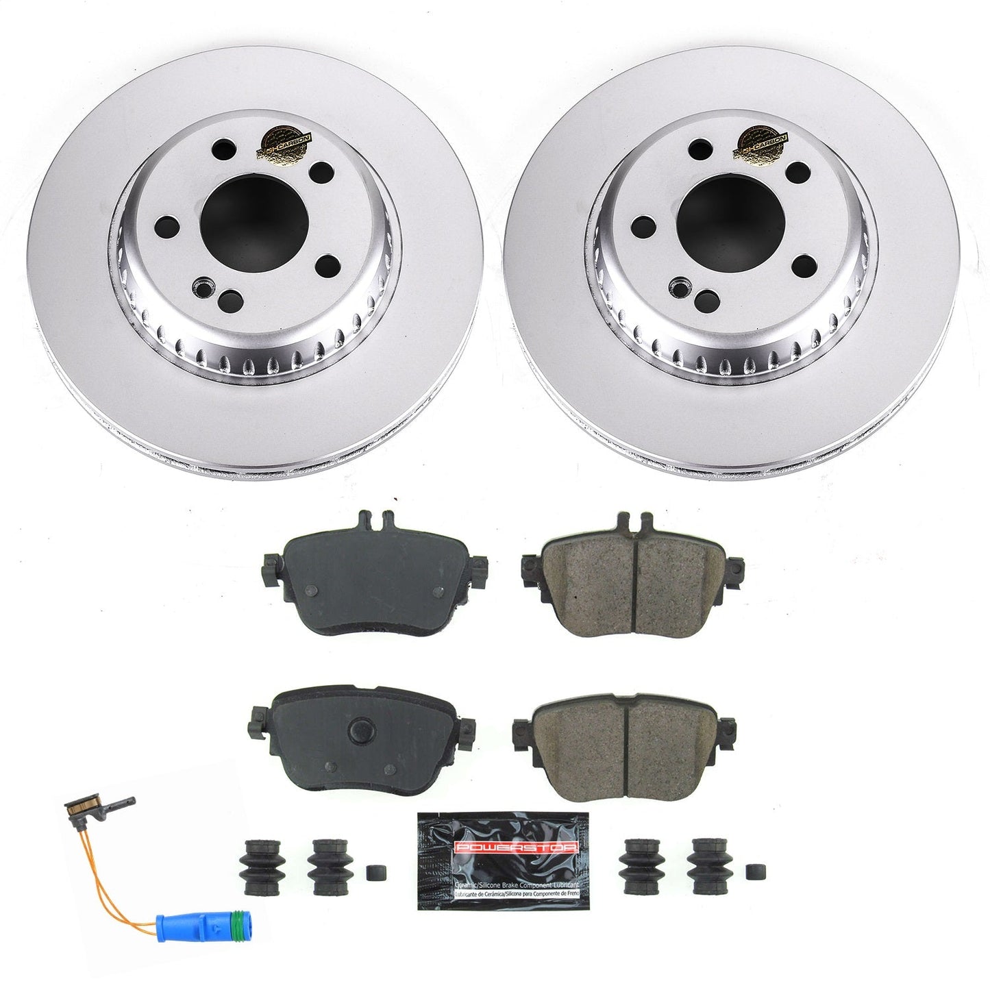 PowerStop Z23 Evolution Sport Coated Rear Brake Kit | Mercedes-Benz E300 (17-19) (CRK7968)
