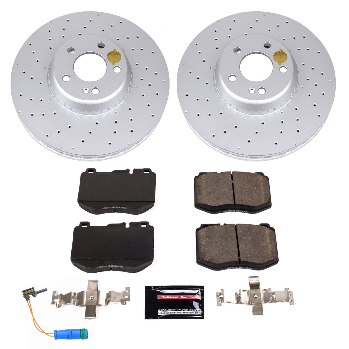 PowerStop Z23 Evolution Sport Coated Front Brake Kit | Mercedes-Benz C350e (18) (CRK7969)