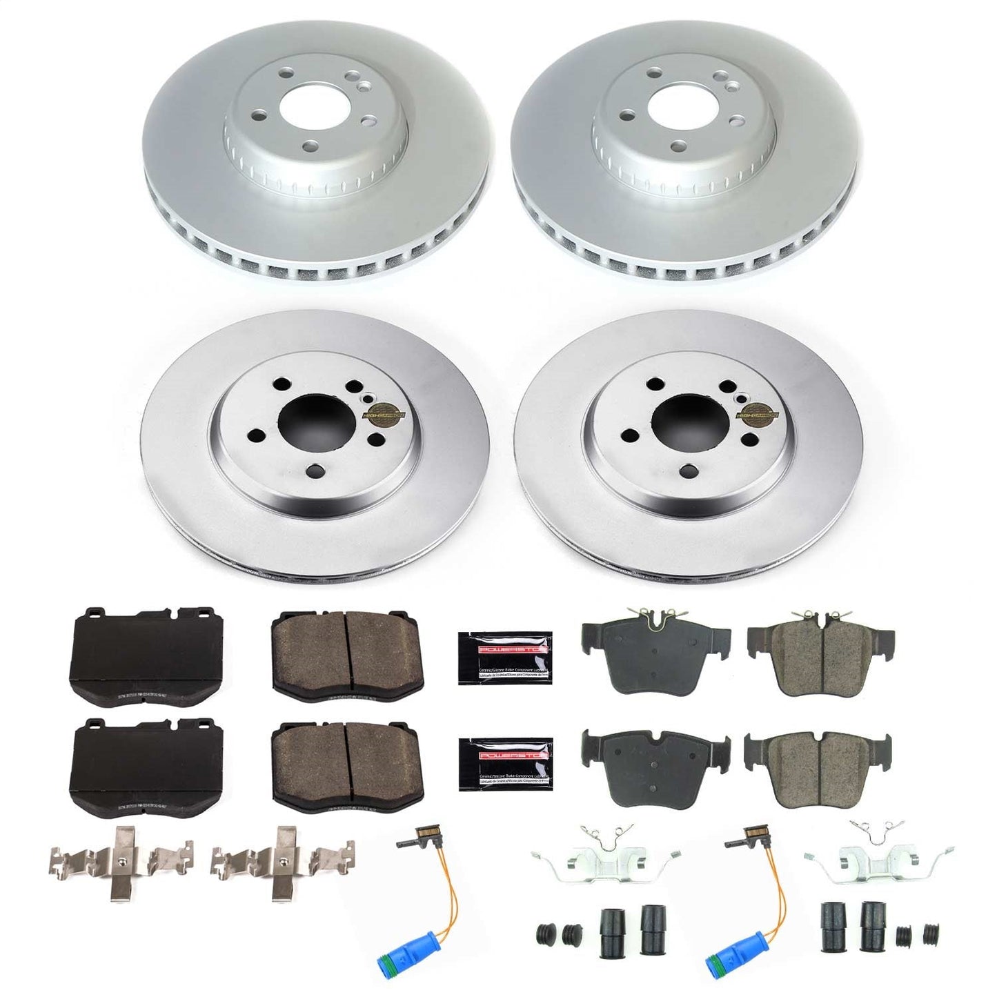 PowerStop Front & Rear Z17 Evolution Geomet Coated Brake Kit | Mercedes-Benz GLC300 (16-18) (CRK7970)