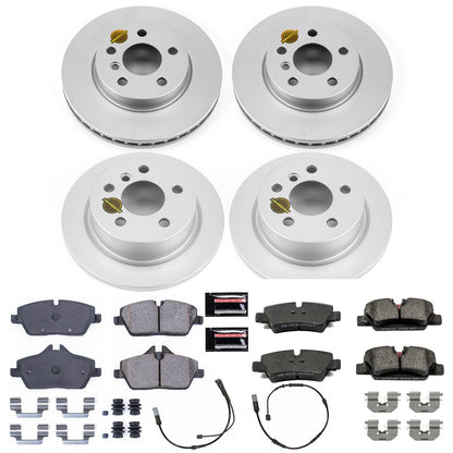 PowerStop Front & Rear Z23 Evolution Sport Coated Brake Kit | Mini Cooper (14-16) (CRK7978)