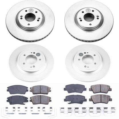 PowerStop Front & Rear Z17 Evolution Geomet Coated Brake Kit | Kia Sportage (17-18) (CRK8003)