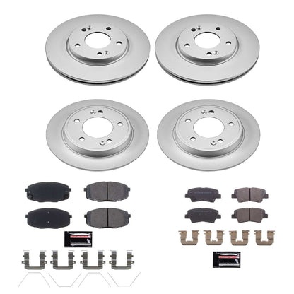 PowerStop Front & Rear Z17 Evolution Geomet Coated Brake Kit | Kia Soul (17-19) (CRK8008)