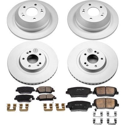 PowerStop Front & Rear Z17 Evolution Geomet Coated Brake Kit | Hyundai Santa Fe Sport (13-18) (CRK8009)