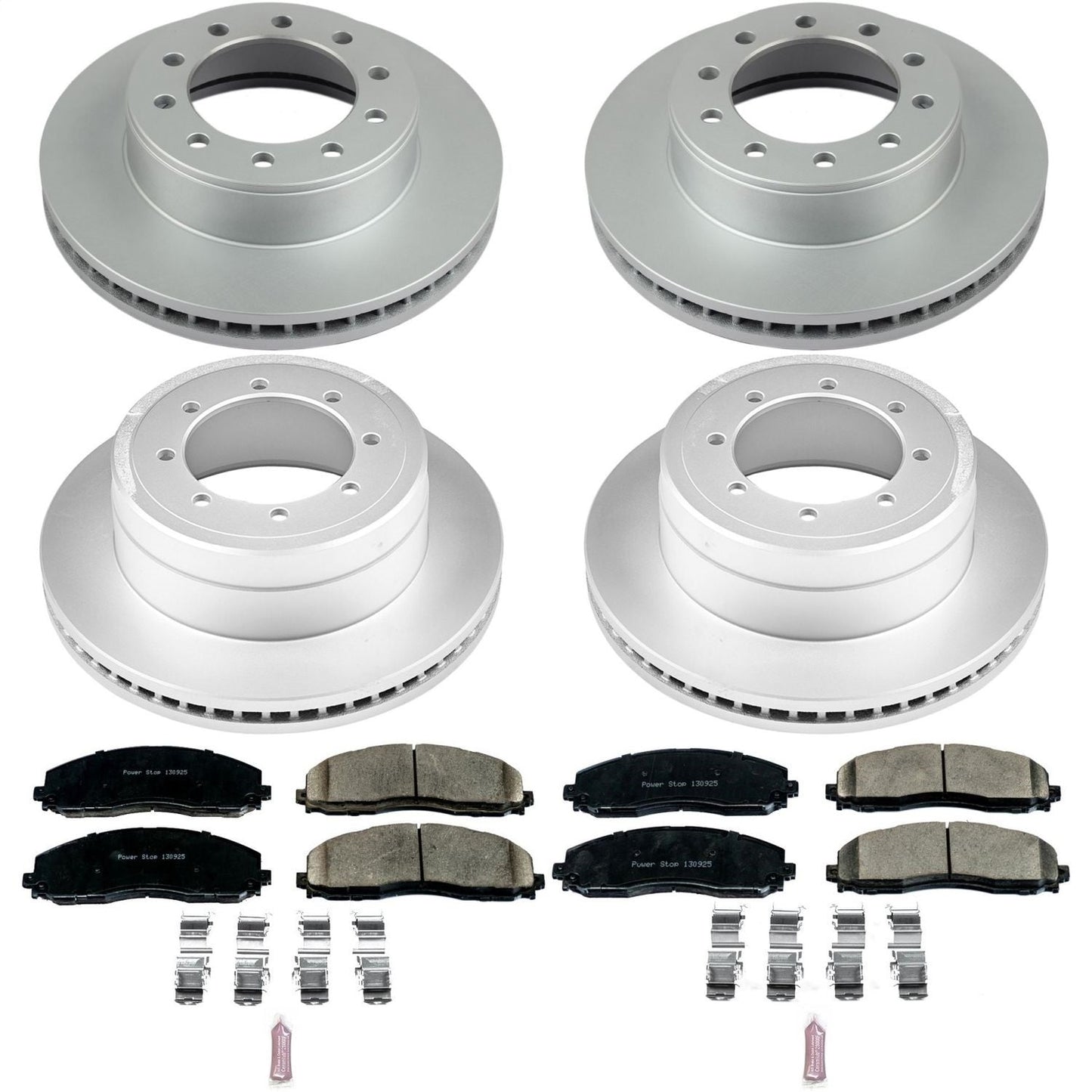 PowerStop Front & Rear Coated Brake Kit | Ford F-350 Super Duty (16) (CRK8027)
