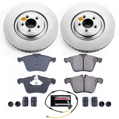 PowerStop Front Z23 Evolution Sport Coated Brake Kit | Jaguar XJ (18) (CRK8035)