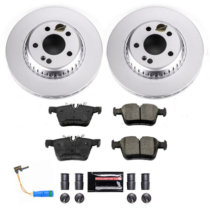 PowerStop Rear Z23 Evolution Sport Coated Brake Kit | Mercedes-Benz C350e (18) (CRK8047)