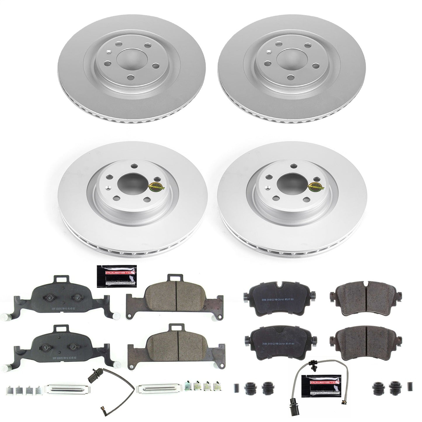 PowerStop Front & Rear Z23 Evolution Sport Coated Brake Kit | Audi Q5 (18-19) (CRK8053)