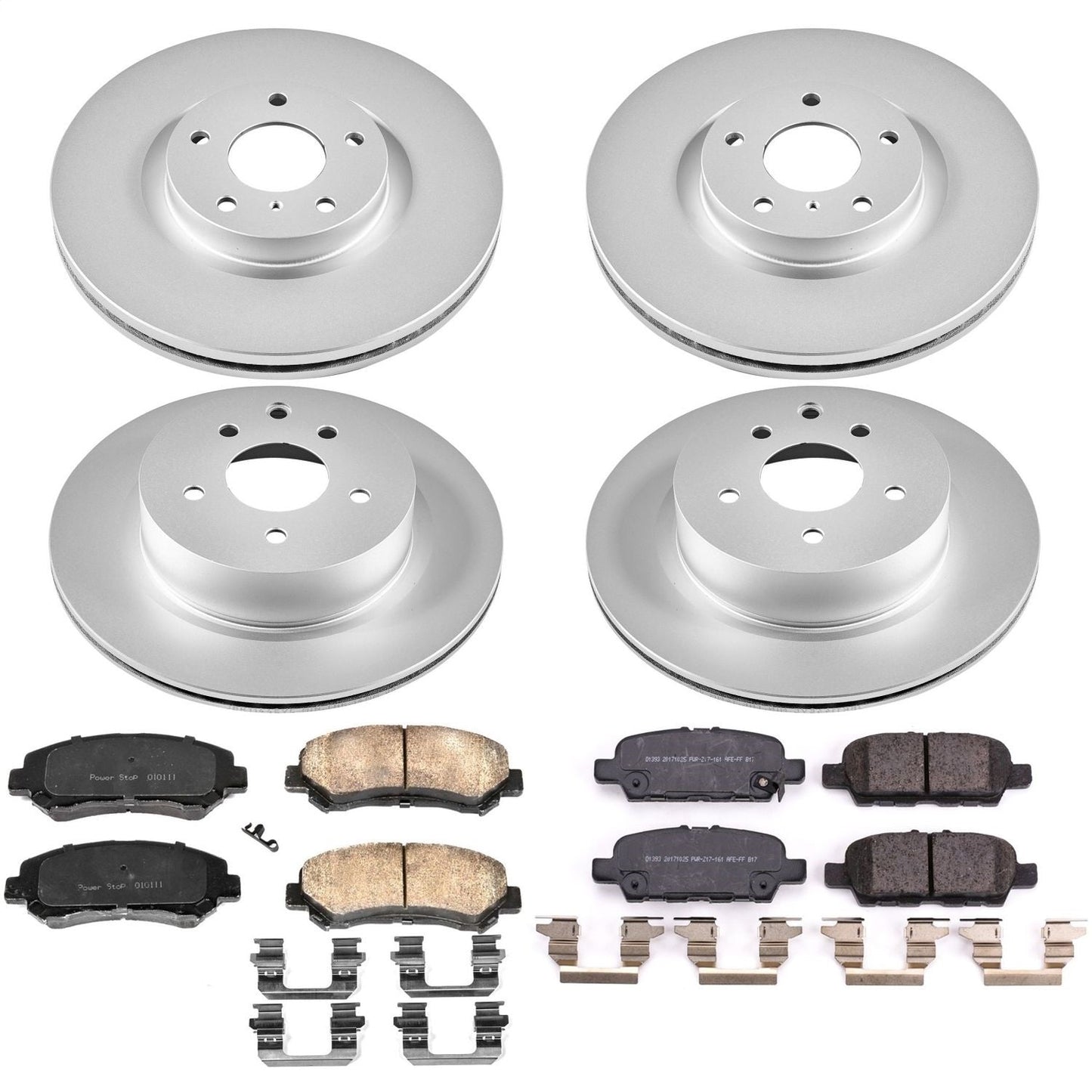 PowerStop Front & Rear Z17 Evolution Geomet Coated Brake Kit | Nissan Maxima (18) (CRK8059)
