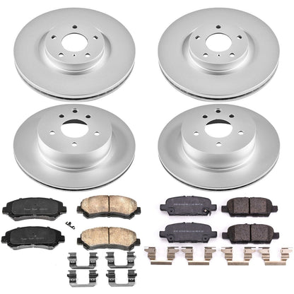 PowerStop Front & Rear Z17 Evolution Geomet Coated Brake Kit | Nissan Maxima (18) (CRK8059)