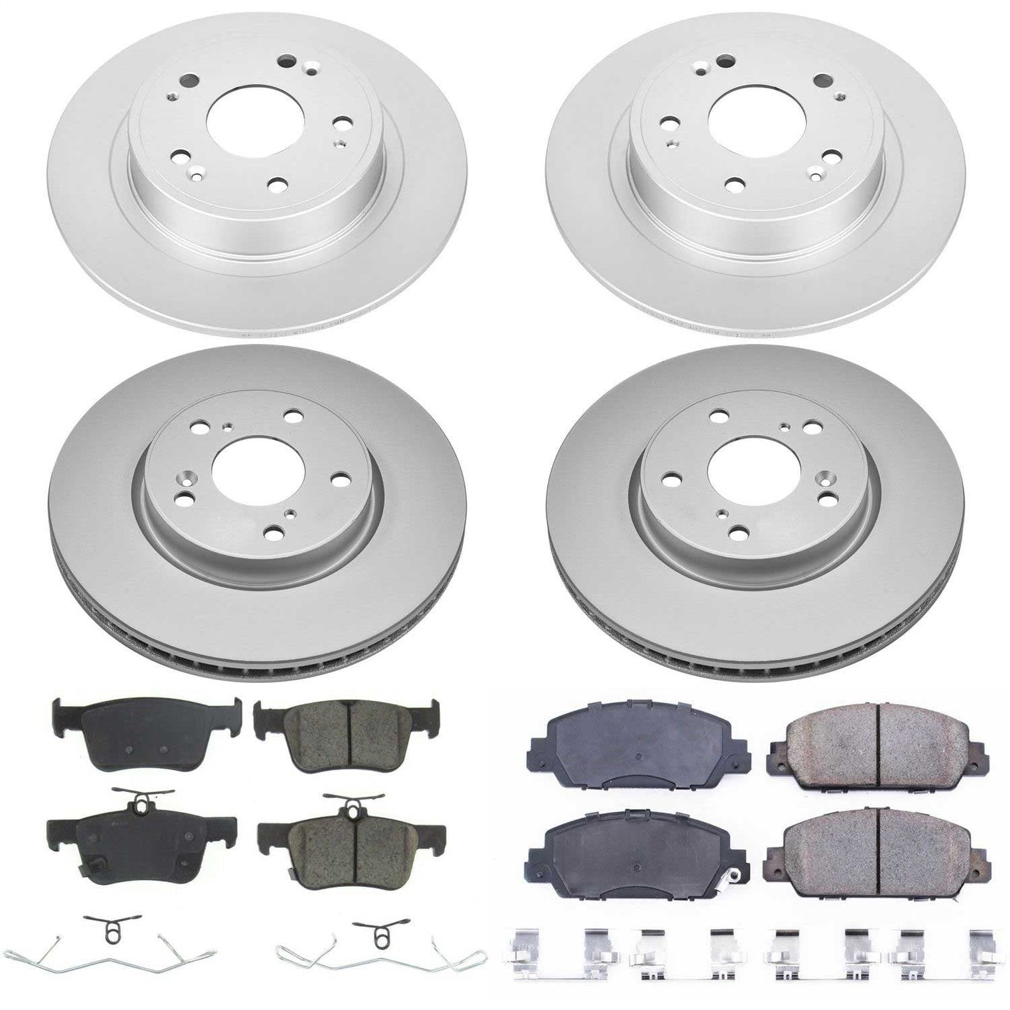 PowerStop Front & Rear Z17 Evolution Geomet Coated Brake Kit | Honda Accord (18-19) (CRK8066)