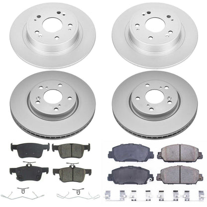 PowerStop Front & Rear Z17 Evolution Geomet Coated Brake Kit | Honda Accord (18-19) (CRK8066)