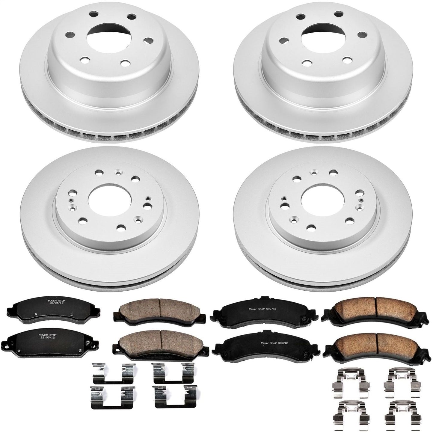 PowerStop Front & Rear Z17 Evolution Geomet Coated Brake Kit | GMC Sierra 1500 (05-06) (CRK8071)