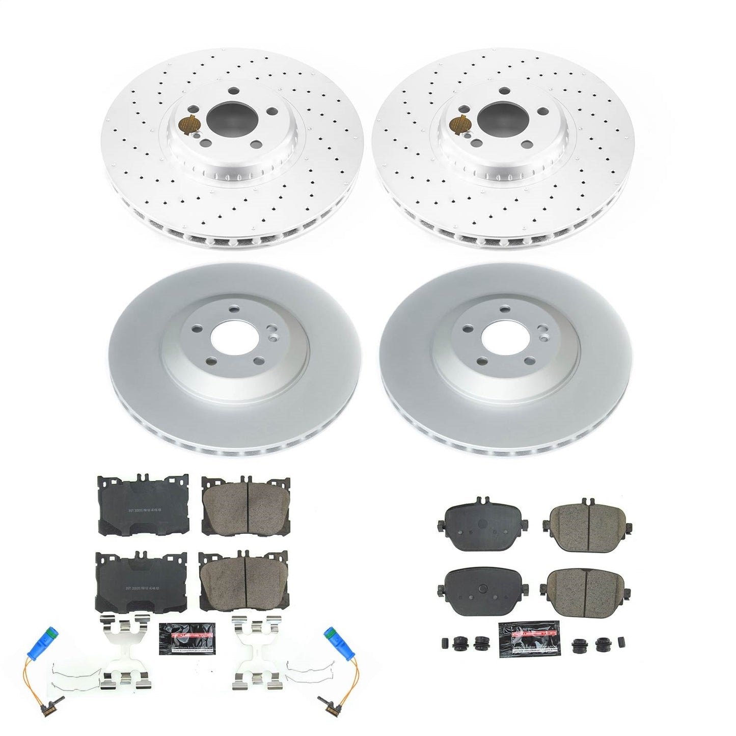 PowerStop Front & Rear Z17 Evolution Geomet Coated Brake Kit | Mercedes-Benz E43 AMG (17-18) (CRK8106)