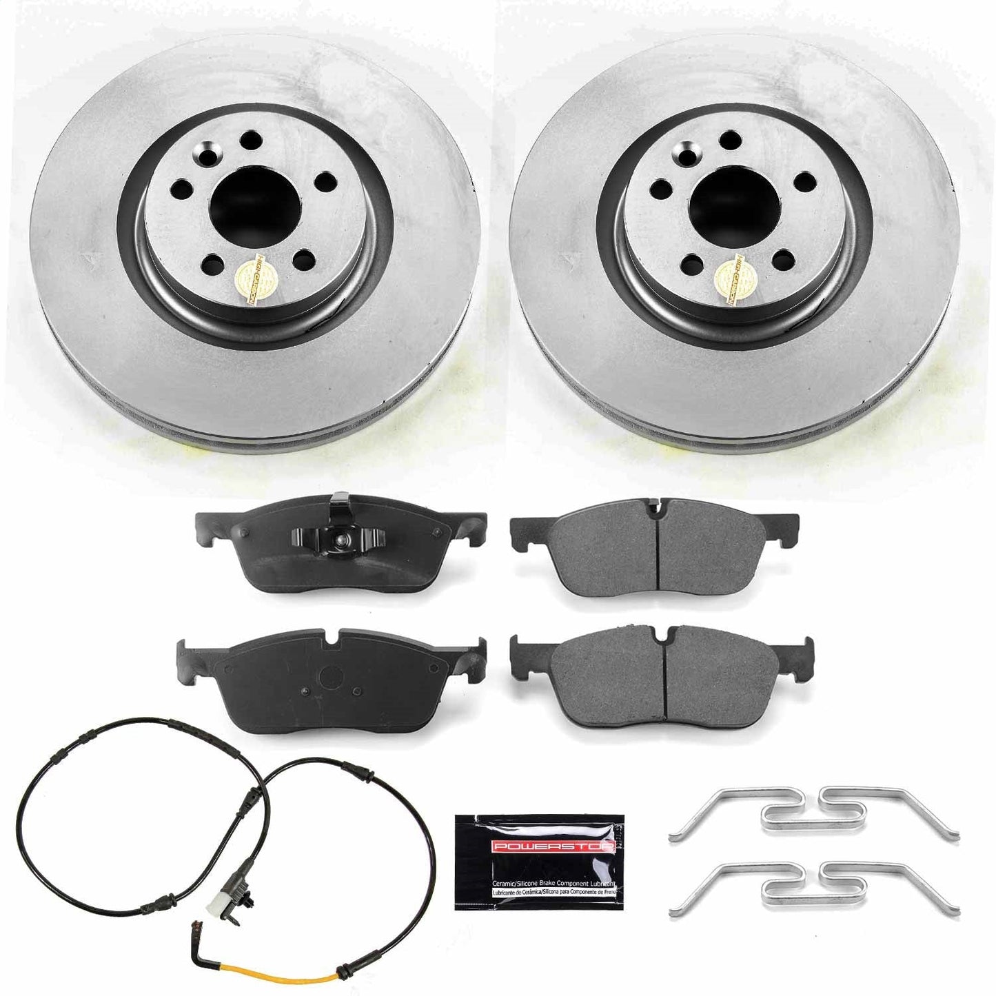 PowerStop Front Z23 Evolution Sport Coated Brake Kit | Jaguar E-Pace 2018 (CRK8107)