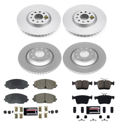 PowerStop Front & Rear Z23 Evolution Sport Coated Brake Kit | Volkswagen Atlas (18-19) (CRK8118)