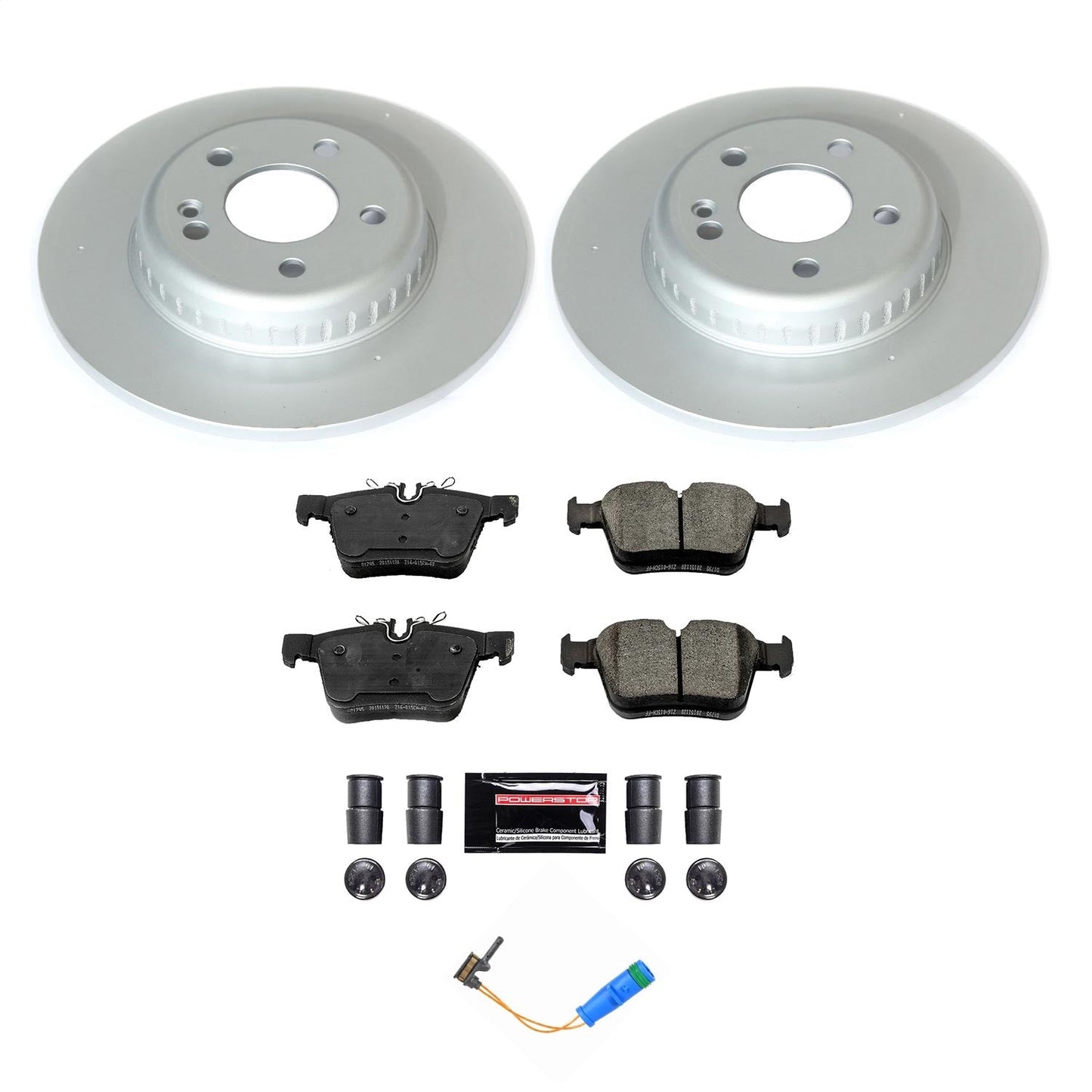 PowerStop 17-18 Rear Geomet Coated Brake Kit | Mercedes-Benz C300 (17-18) (CRK8152)