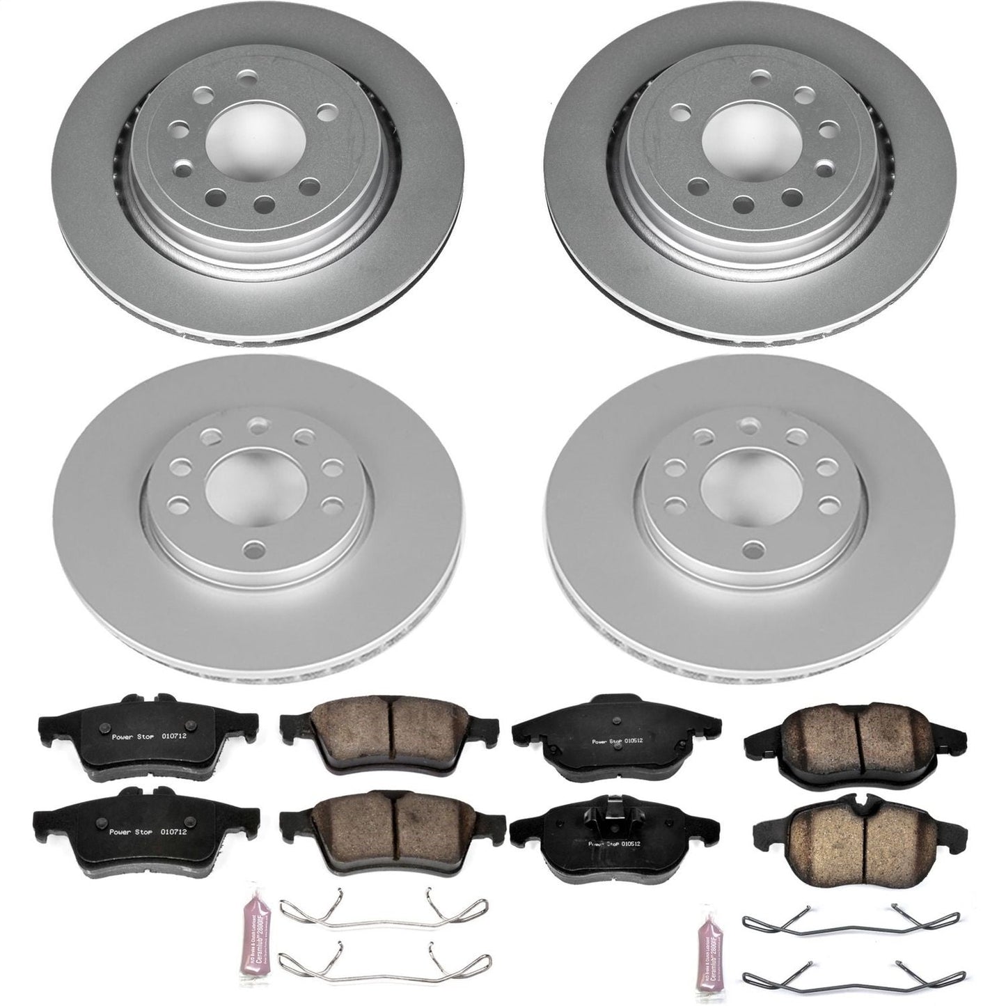 PowerStop Front & Rear Z23 Evolution Sport Coated Brake Kit | Saab 9-3 (08) (CRK8156)