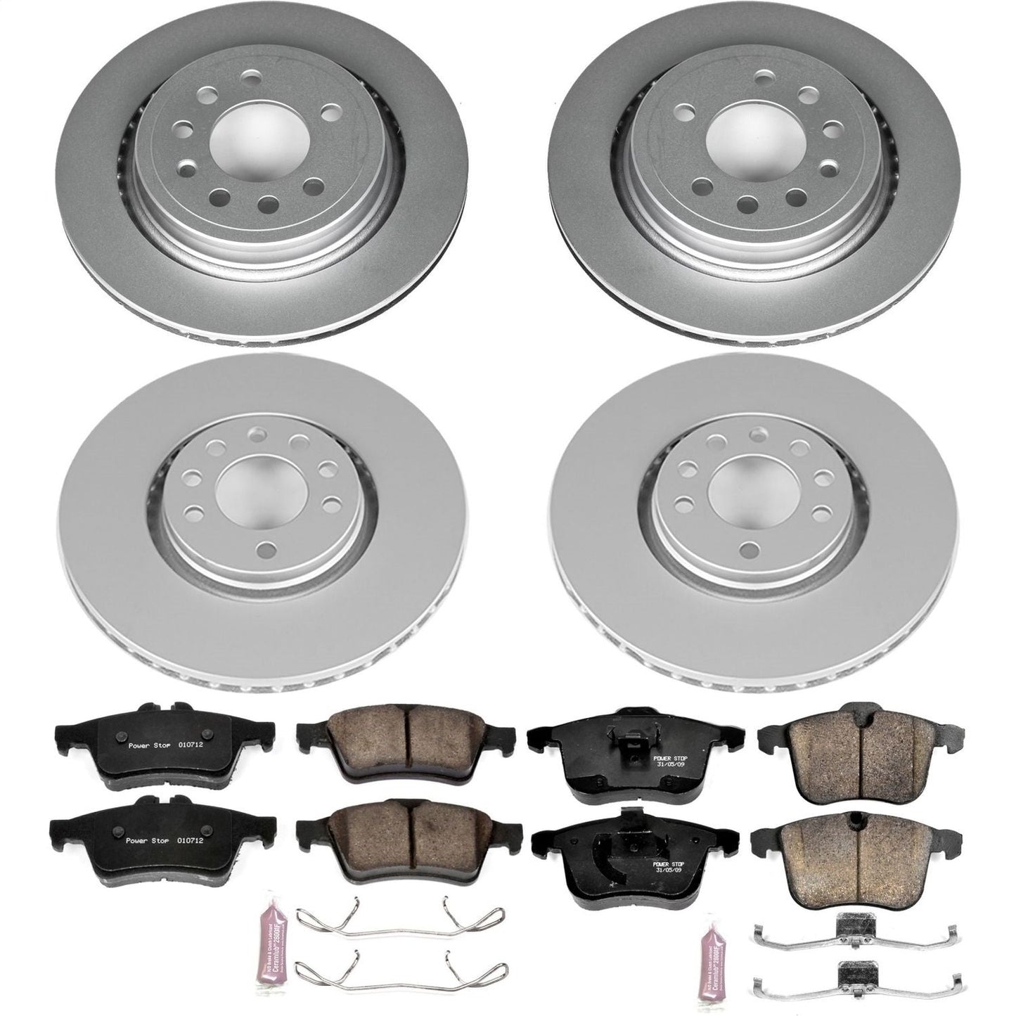 PowerStop Front & Rear Z23 Evolution Sport Coated Brake Kit | Saab 9-3 (08) (CRK8159)
