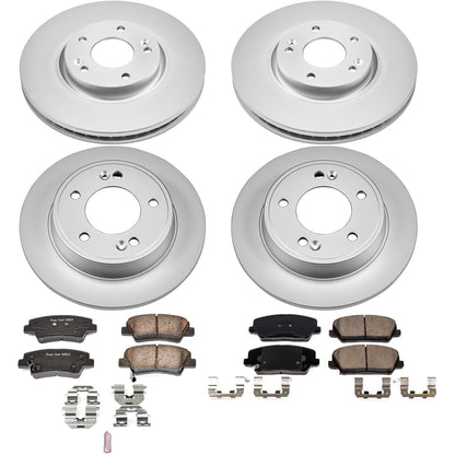 PowerStop Front & Rear Z17 Evolution Geomet Coated Brake Kit | Kia Forte5 (18) (CRK8162)