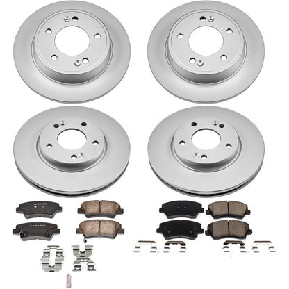 PowerStop Front & Rear Z17 Evolution Geomet Coated Brake Kit | Kia Forte5 (18) (CRK8163)