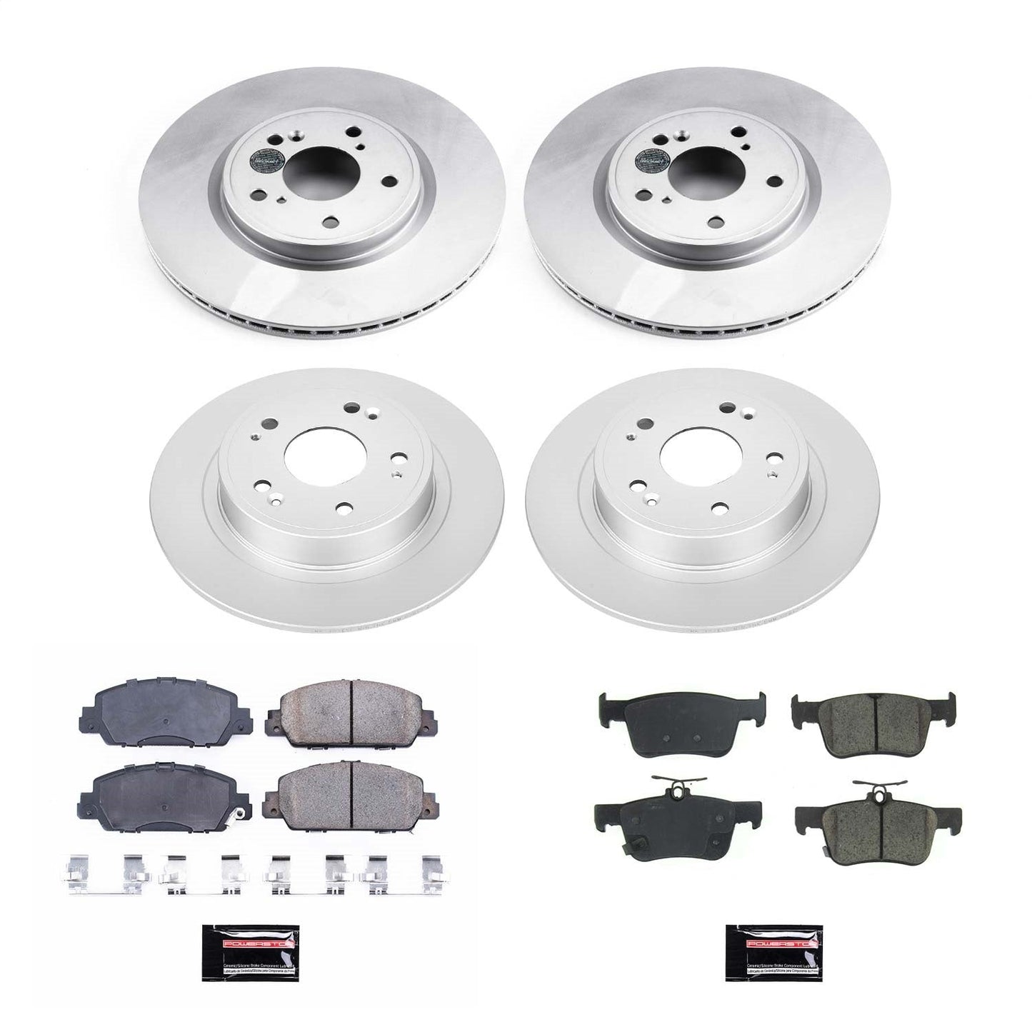 PowerStop Front & Rear Z17 Evolution Geomet Coated Brake Kit | Honda Accord (18-19) (CRK8166)