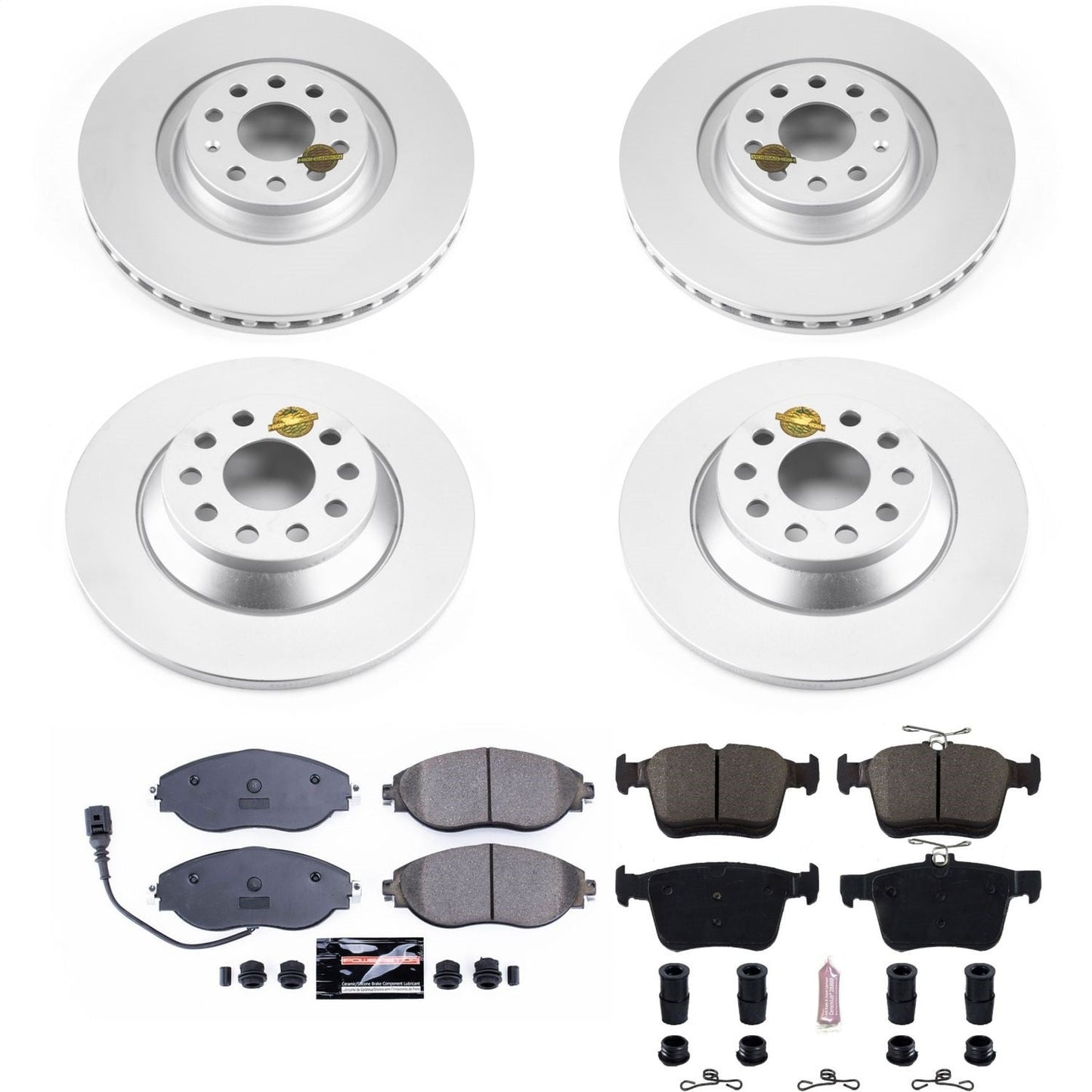 PowerStop Front & Rear Z23 Evolution Sport Coated Brake Kit | Volkswagen Tiguan (18-19) (CRK8168)