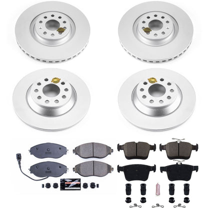 PowerStop Front & Rear Z23 Evolution Sport Coated Brake Kit | Volkswagen Tiguan (18-19) (CRK8168)