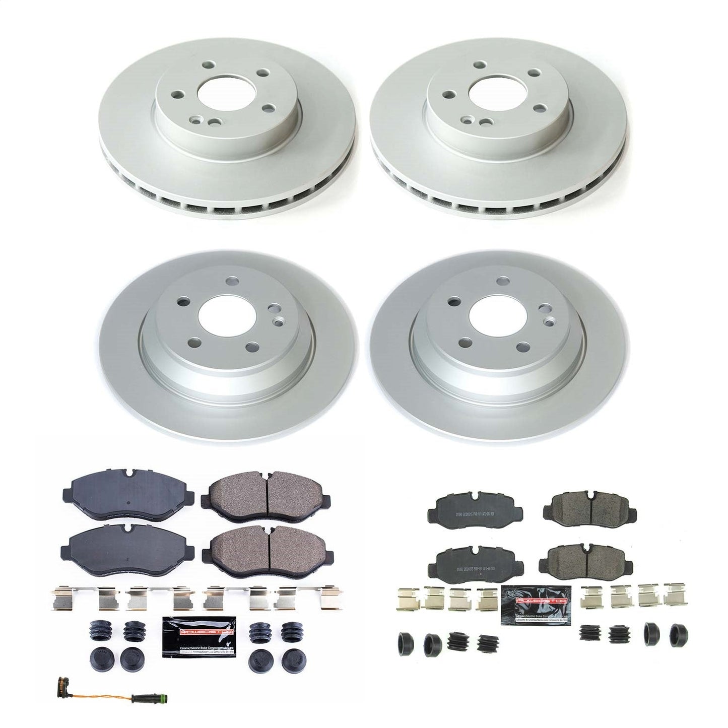 PowerStop Front & Rear Z17 Coated Brake Kit | Mercedes-Benz Metris (16-21) (CRK8218)