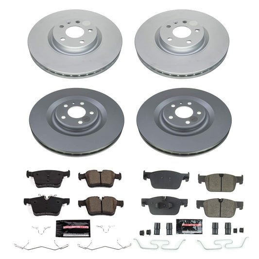 PowerStop Front and Rear Z23 Coated Brake Kit | Volvo V90 (18-21) (CRK8225)