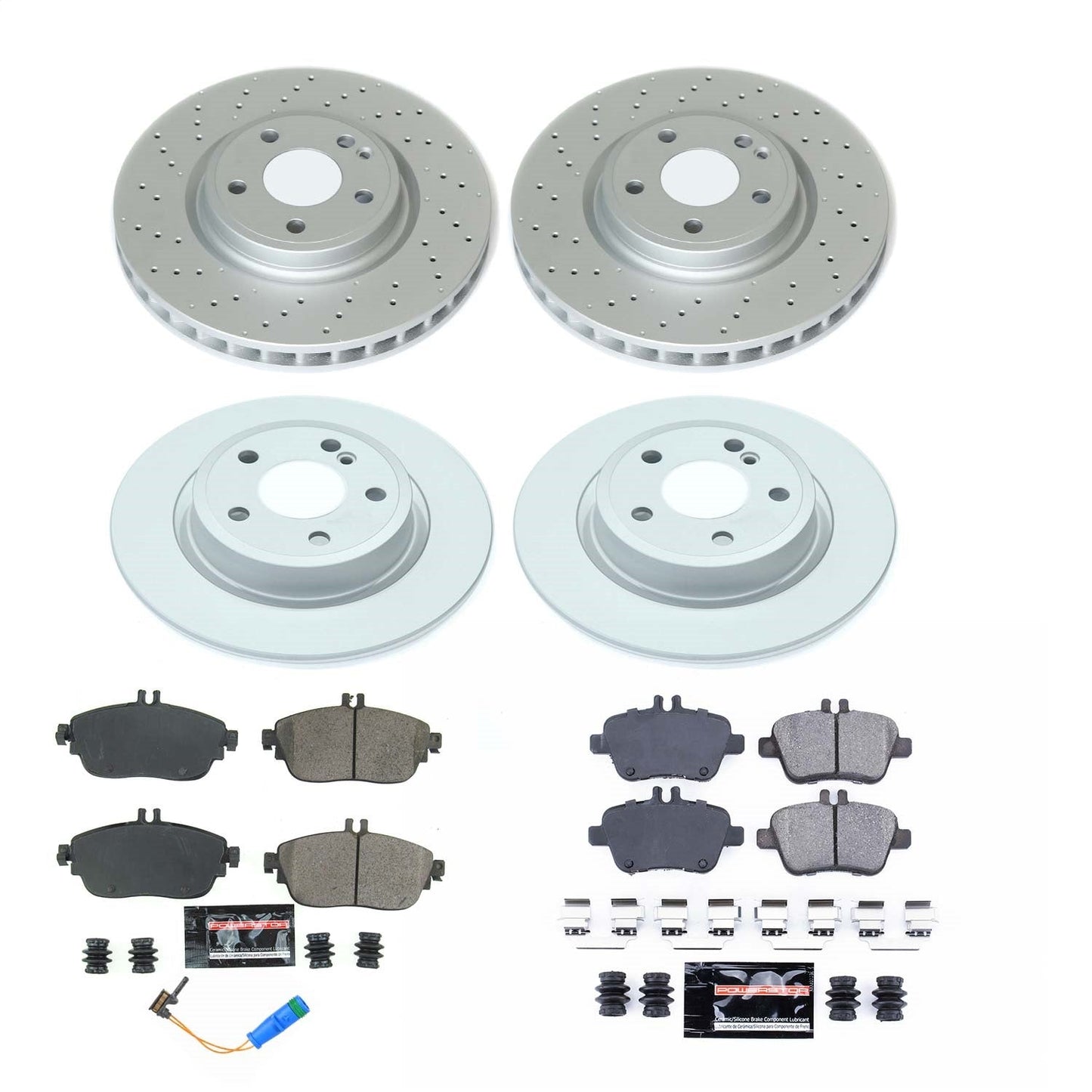 PowerStop Front & Rear Z17 Evolution Geomet Coated Brake Kit | Infiniti QX30 (17-19) (CRK8262)