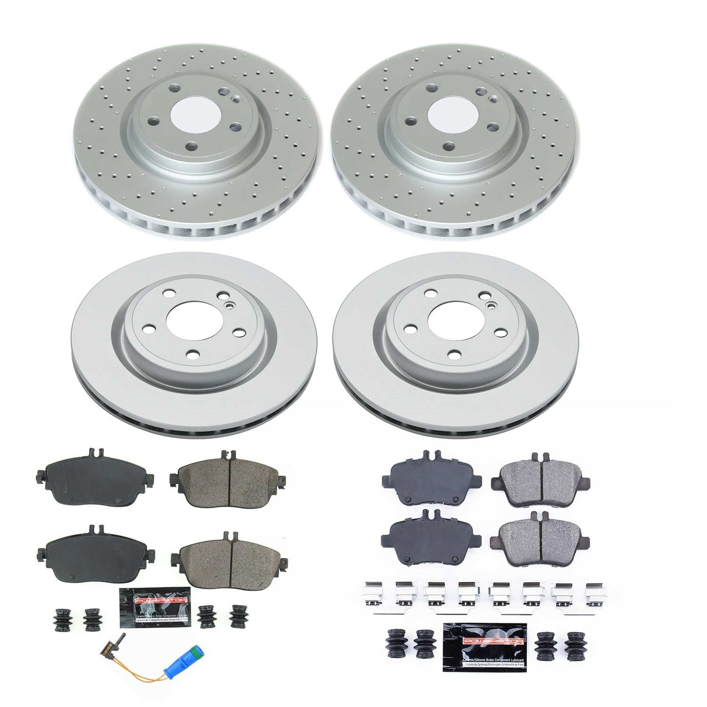 PowerStop Front & Rear Z17 Evolution Geomet Coated Brake Kit | Mercedes-Benz CLA250 (18-19) (CRK8265)