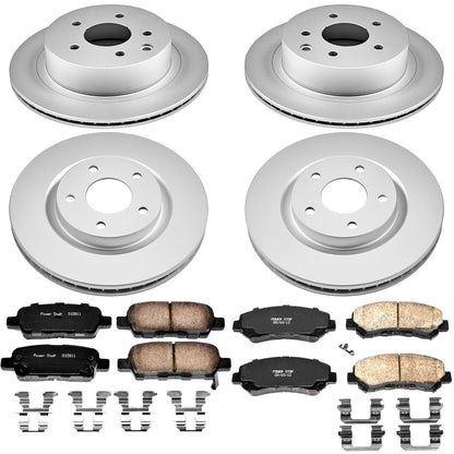 PowerStop Front & Rear Z17 Evolution Geomet Coated Brake Kit | Nissan Rogue (08-14) (CRK8268)