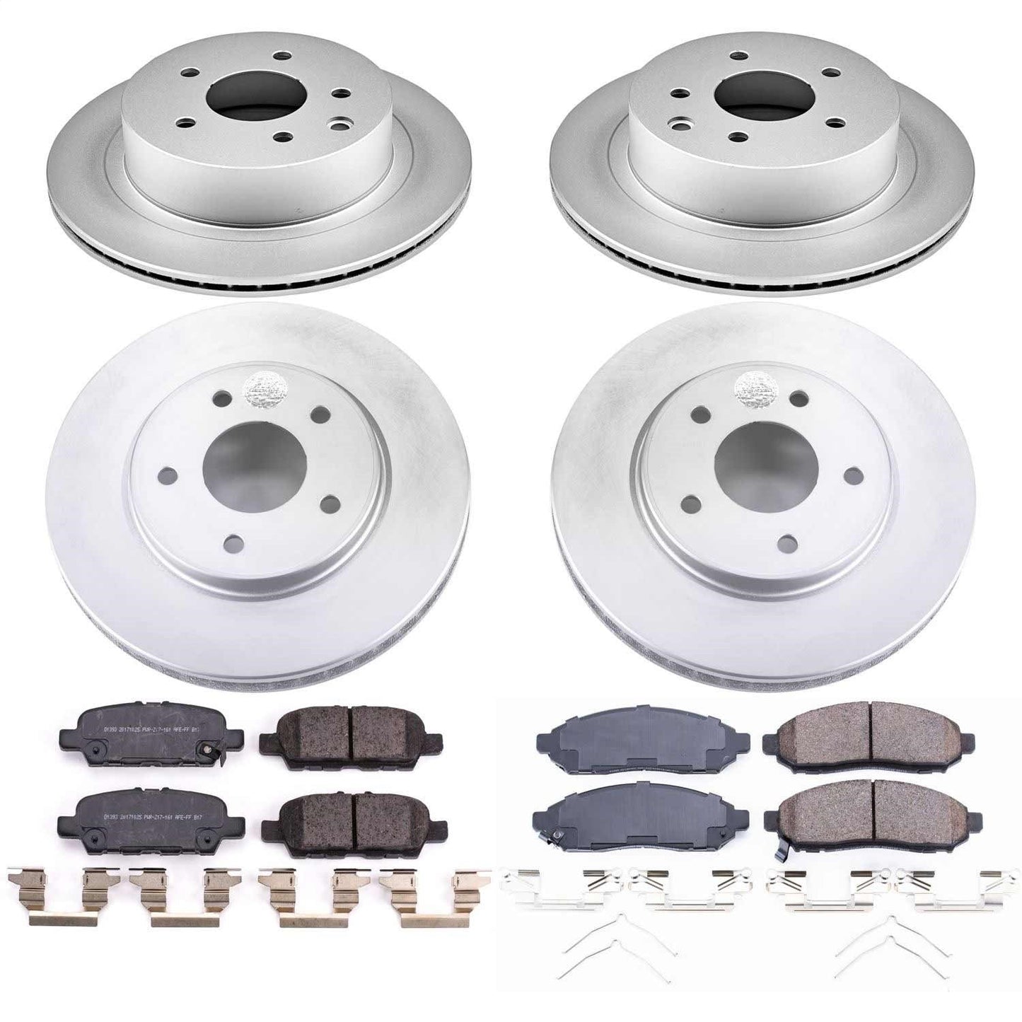 PowerStop Front & Rear Z17 Evolution Geomet Coated Brake Kit | Nissan Leaf (11-14) (CRK8272)