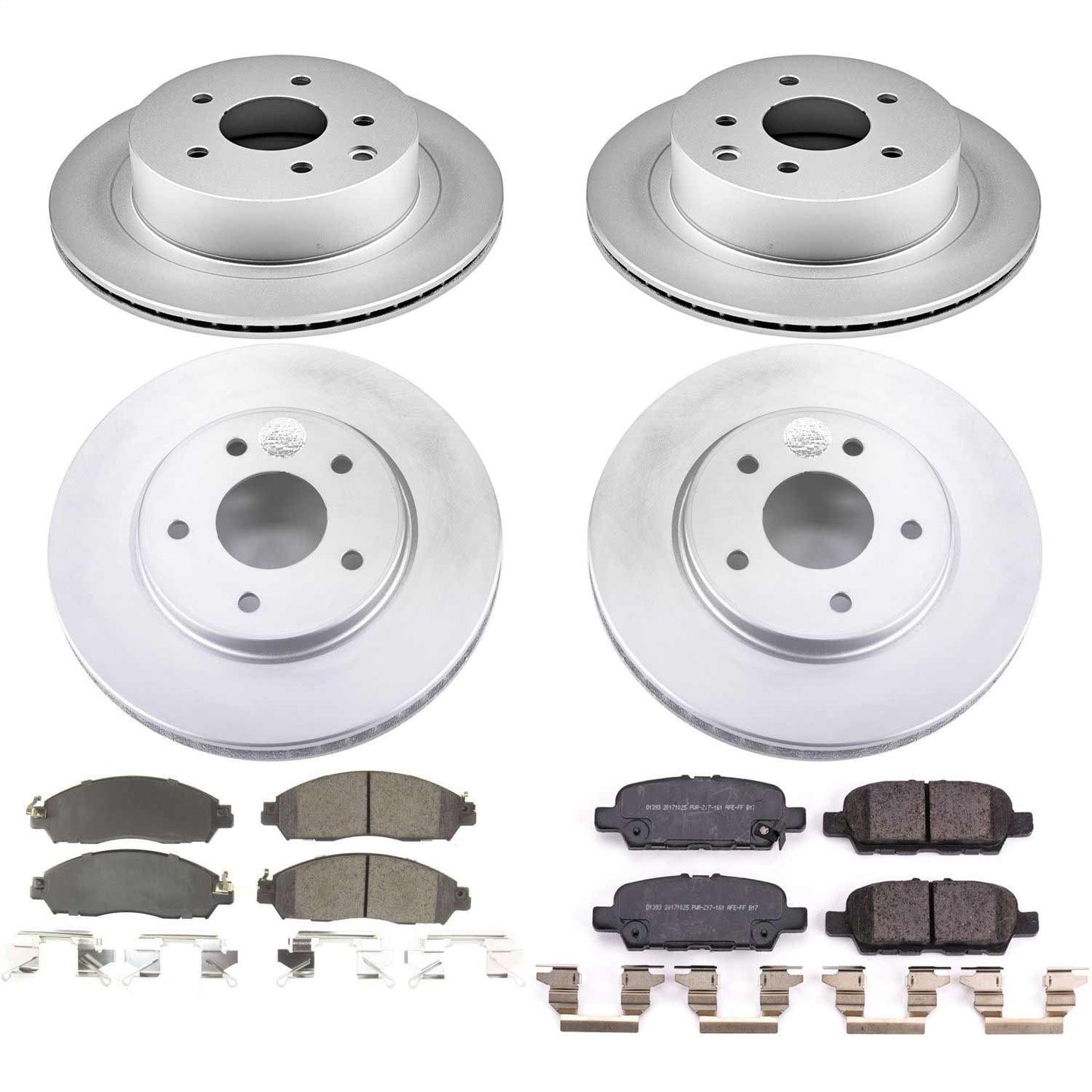 PowerStop Front & Rear Z17 Evolution Geomet Coated Brake Kit | Nissan Leaf (18-19) (CRK8273)