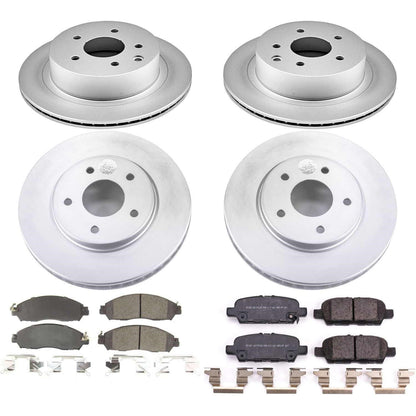 PowerStop Front & Rear Z17 Evolution Geomet Coated Brake Kit | Nissan Leaf (18-19) (CRK8273)