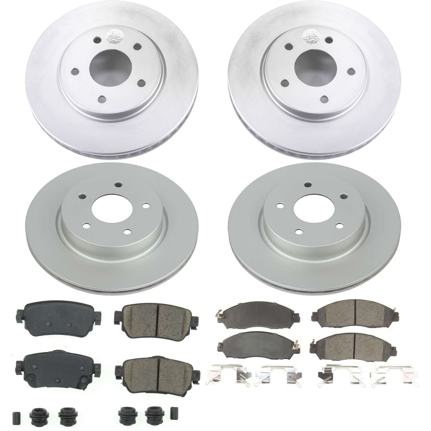 PowerStop Front & Rear Z17 Evolution Geomet Coated Brake Kit | Nissan Leaf (18-19) (CRK8274)