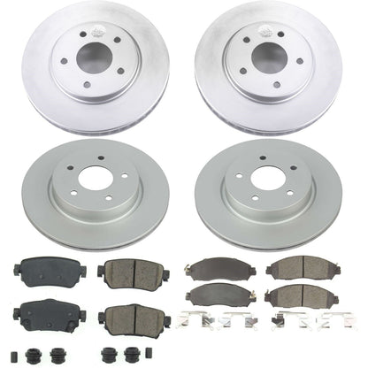 PowerStop Front & Rear Z17 Evolution Geomet Coated Brake Kit | Nissan Leaf (18-19) (CRK8274)