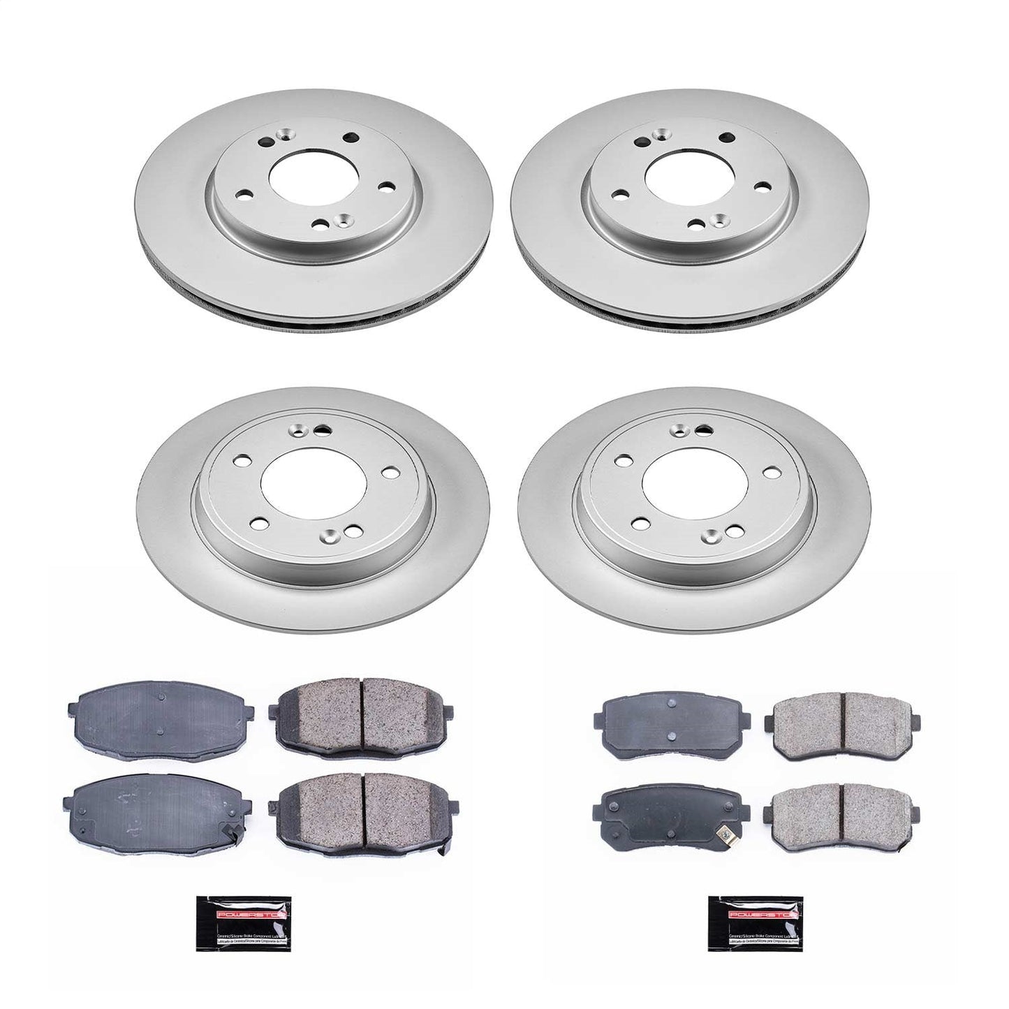 PowerStop Front & Rear Z17 Evolution Geomet Coated Brake Kit | Hyundai Kona (18-19) (CRK8278)