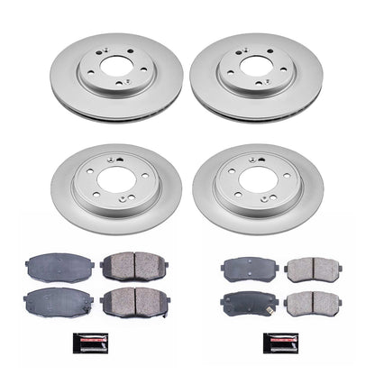 PowerStop Front & Rear Z17 Evolution Geomet Coated Brake Kit | Hyundai Kona (18-19) (CRK8278)