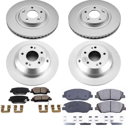 PowerStop Front & Rear Z17 Evolution Geomet Coated Brake Kit | Hyundai Santa Fe XL (19) (CRK8281)