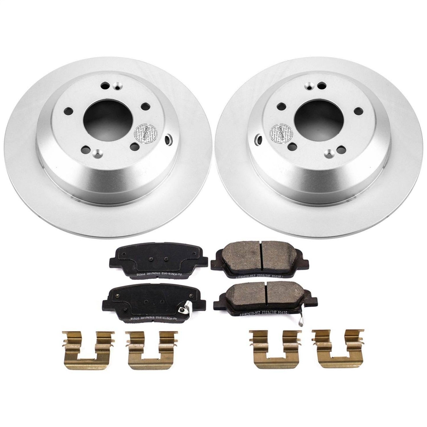 PowerStop Rear Z17 Evolution Geomet Coated Brake Kit | Hyundai Santa Fe XL (19) (CRK8283)