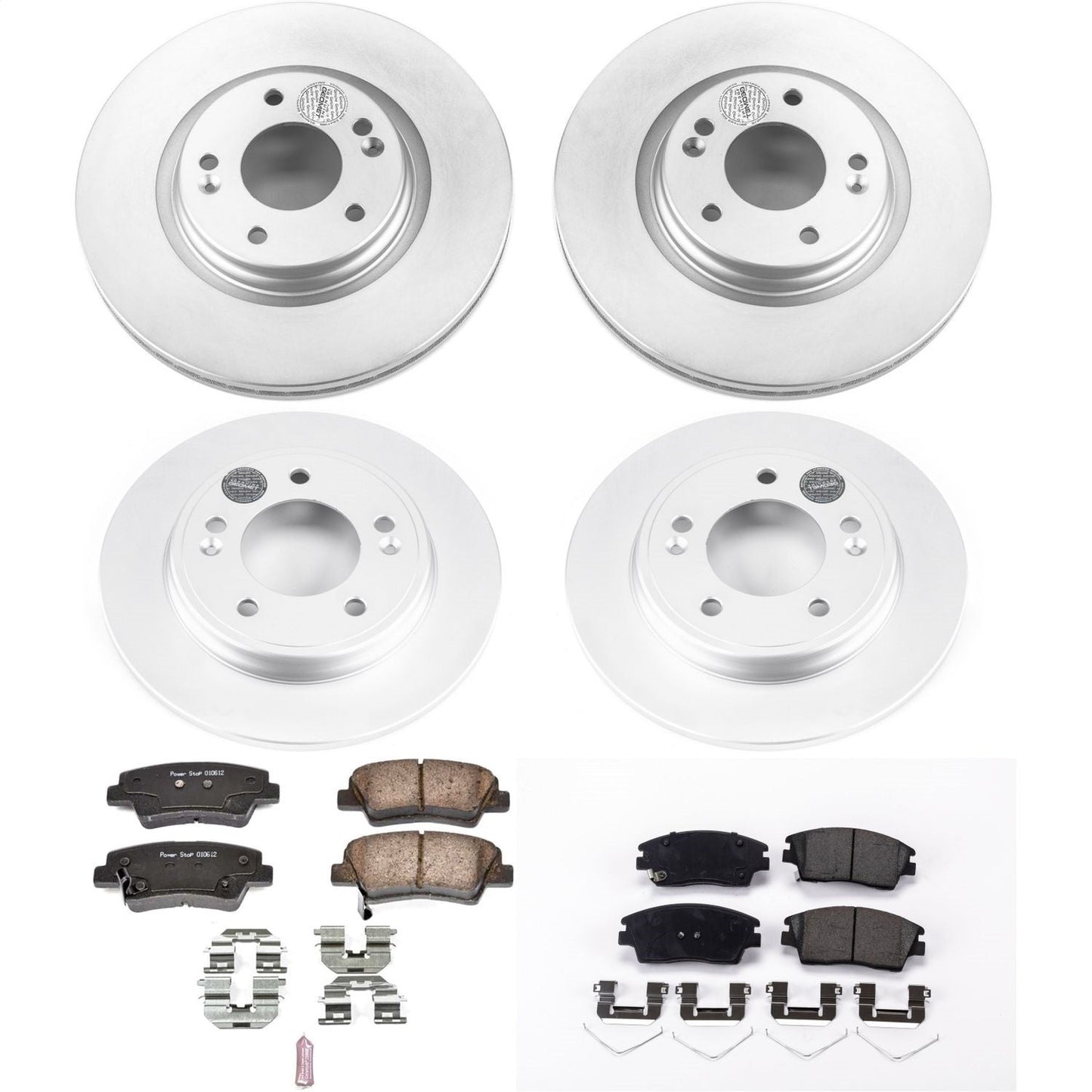 PowerStop Front & Rear Z17 Evolution Geomet Coated Brake Kit | Hyundai Elantra (17-19) (CRK8285)