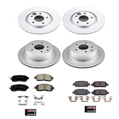 PowerStop Front & Rear Z17 Evolution Geomet Coated Brake Kit | Nissan Leaf (14-17) (CRK8288)