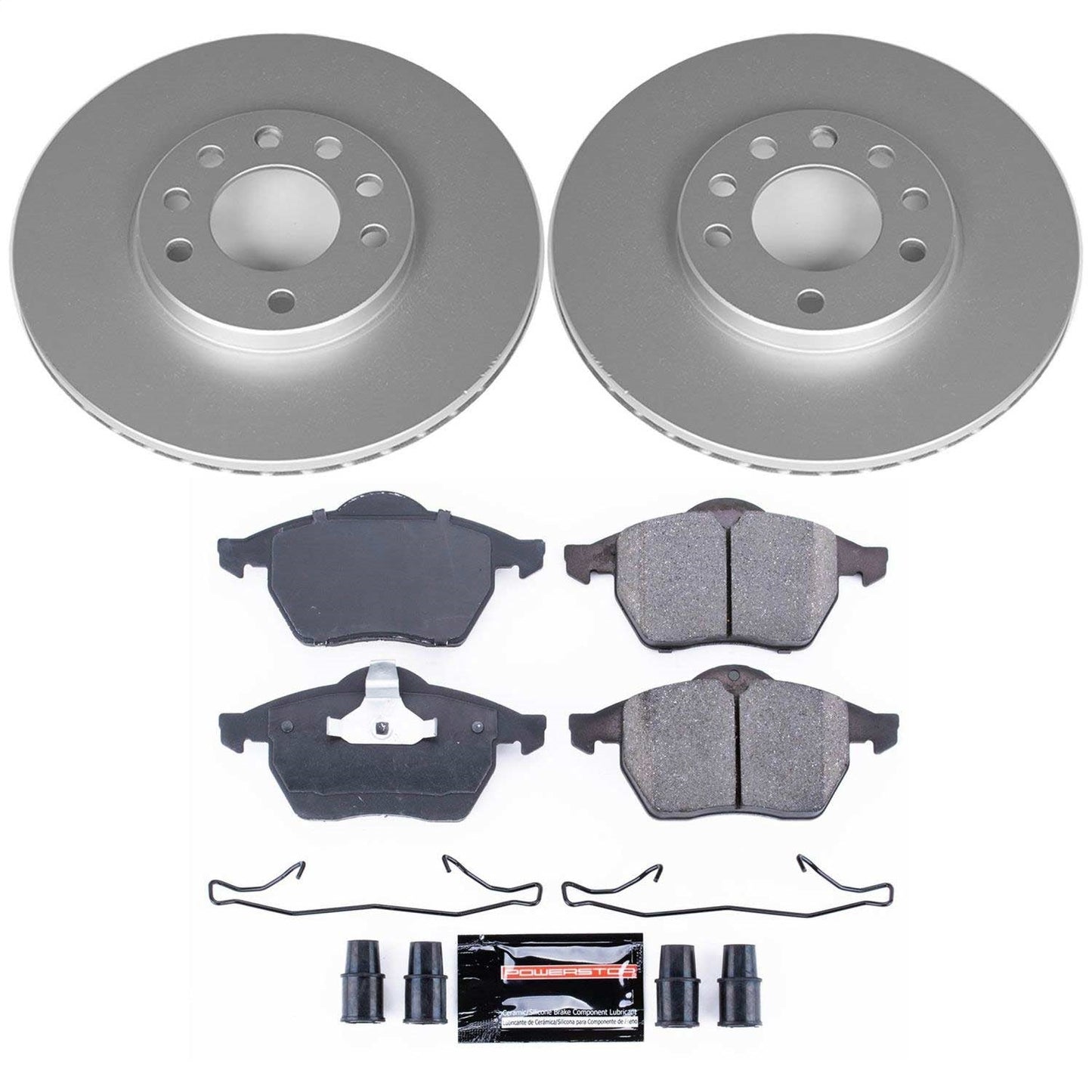 PowerStop Front Z23 Evolution Sport Coated Brake Kit | Saab 900 (97-98) (CRK832)