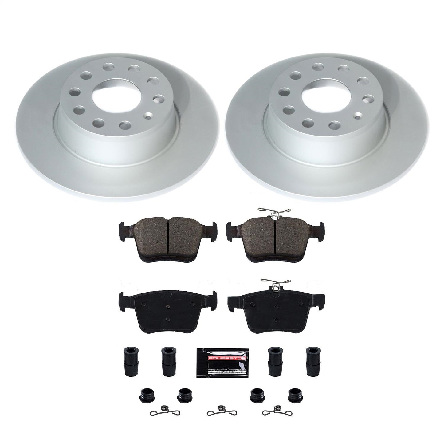 PowerStop Rear Z17 Evolution Geomet Coated Brake Kit | Volkswagen Jetta (19) (CRK8337)