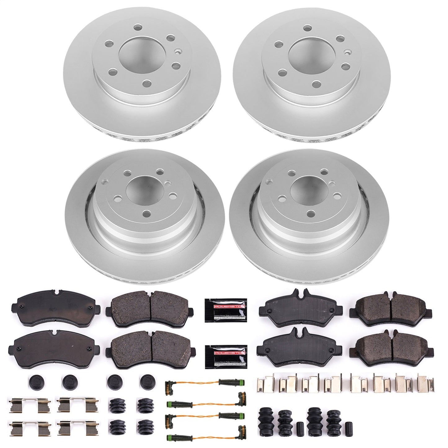 PowerStop Front & Rear Z23 Evolution Sport Coated Brake Kit | Freightliner Sprinter 3500 2017 (CRK8342)